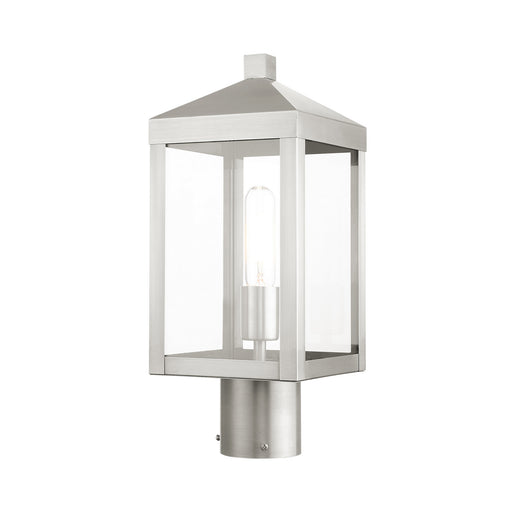 Livex Lighting - 20590-91 - One Light Outdoor Post Top Lantern - Nyack - Brushed Nickel