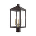 Livex Lighting - 20592-07 - Three Light Outdoor Post Top Lantern - Nyack - Bronze w/ Antique Brass Cluser