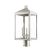 Livex Lighting - 20592-91 - Three Light Outdoor Post Top Lantern - Nyack - Brushed Nickel