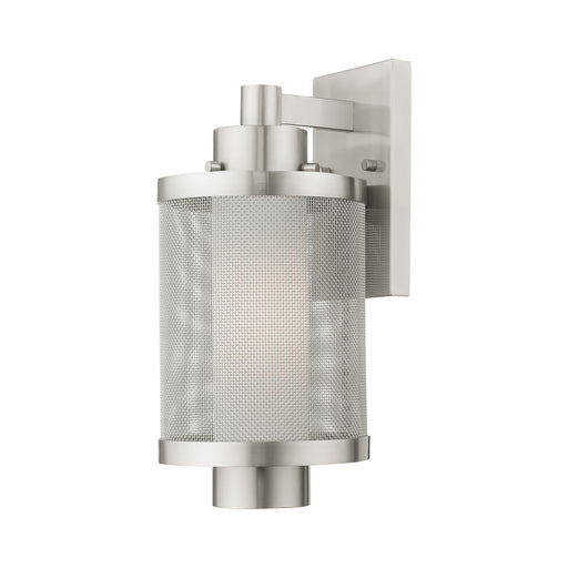 Livex Lighting - 20682-91 - One Light Outdoor Wall Lantern - Nottingham - Brushed Nickel