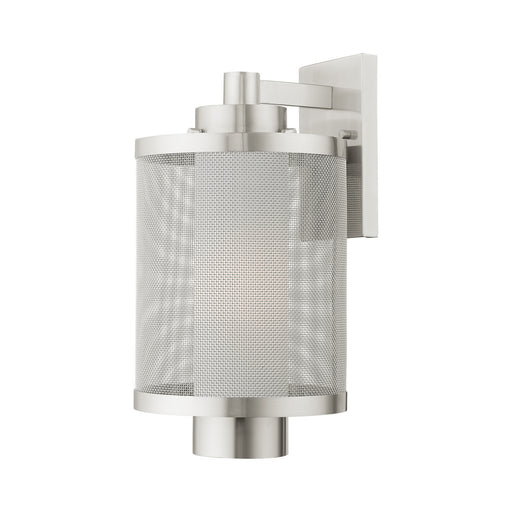 Livex Lighting - 20683-91 - One Light Outdoor Wall Lantern - Nottingham - Brushed Nickel