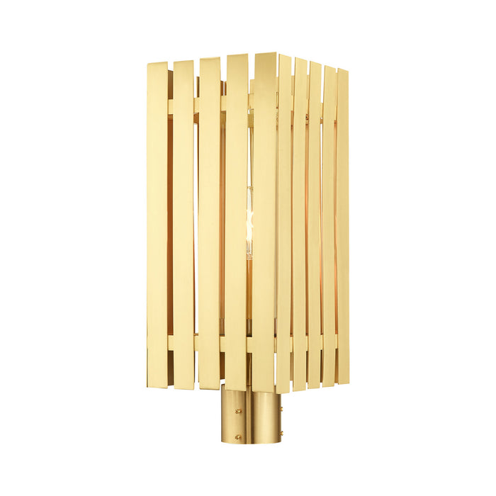 Livex Lighting - 20756-12 - One Light Outdoor Post Top Lantern - Greenwich - Satin Brass