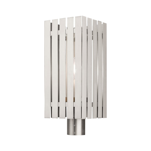 Livex Lighting - 20756-91 - One Light Outdoor Post Top Lantern - Greenwich - Brushed Nickel