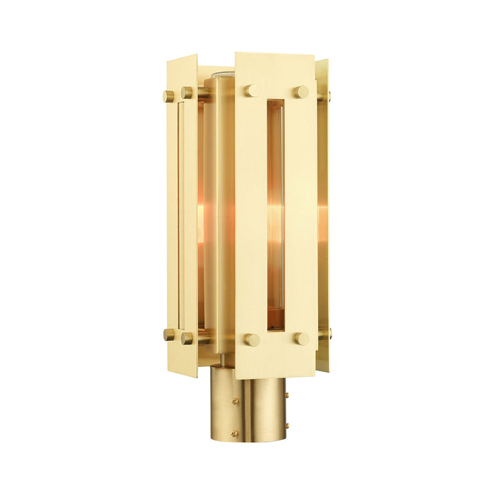 Livex Lighting - 21774-12 - One Light Outdoor Post Top Lantern - Utrecht - Satin Brass