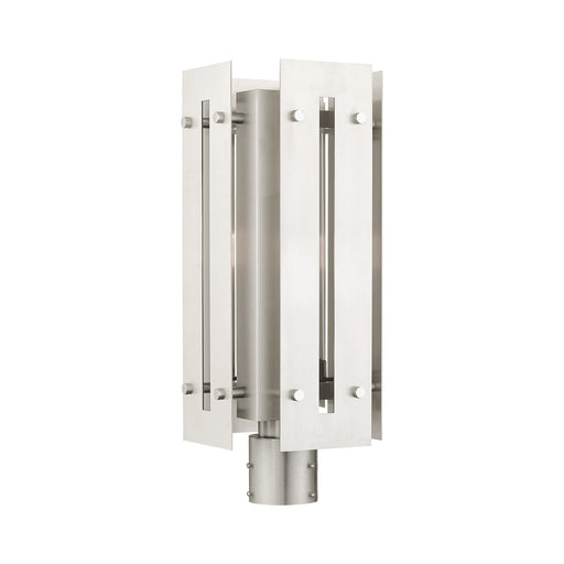 Livex Lighting - 21776-91 - One Light Outdoor Post Top Lantern - Utrecht - Brushed Nickel Accents
