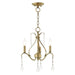 Livex Lighting - 40843-01 - Three Light Chandelier - Caterina - Antique Brass w/ Clear Crystals