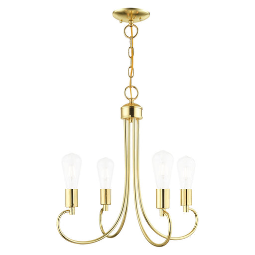 Livex Lighting - 42924-02 - Four Light Chandelier - Bari - Polished Brass