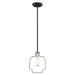 Livex Lighting - 45511-04 - One Light Pendant - Meadowbrook - Black w/ Brushed Nickel Accents