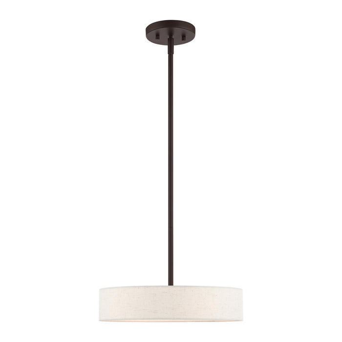 Livex Lighting - 46033-07 - Four Light Pendant - Venlo - Bronze w/ Antique Brass Accents