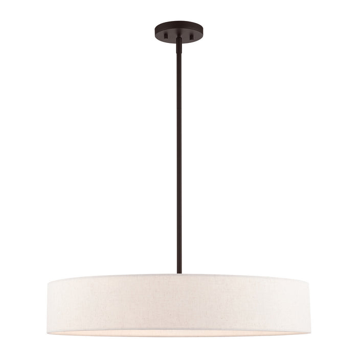 Livex Lighting - 46035-07 - Five Light Pendant - Venlo - Bronze w/ Antique Brass Accents