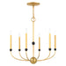 Livex Lighting - 46316-08 - Six Light Chandelier - Cortlandt - Natural Brass w/ Bronze Accents