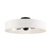 Livex Lighting - 46928-04 - Four Light Semi Flush Mount - Venlo - Black w/ Brushed Nickel Accents
