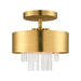 Livex Lighting - 48872-08 - Three Light Semi Flush Mount - Orenburg - Natural Brass
