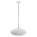 Livex Lighting - 49102-03 - One Light Pendant - Dublin - White w/ Brushed Nickel Accents