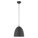 Livex Lighting - 49109-76 - One Light Pendant - Arlington - Scandinavian Gray w/ Brushed Nickel Accents