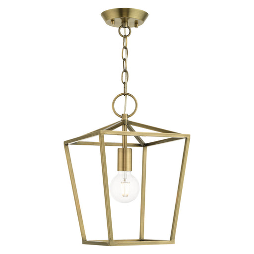 Livex Lighting - 49432-01 - One Light Convertible Semi Flush/Lantern - Devonshire - Antique Brass