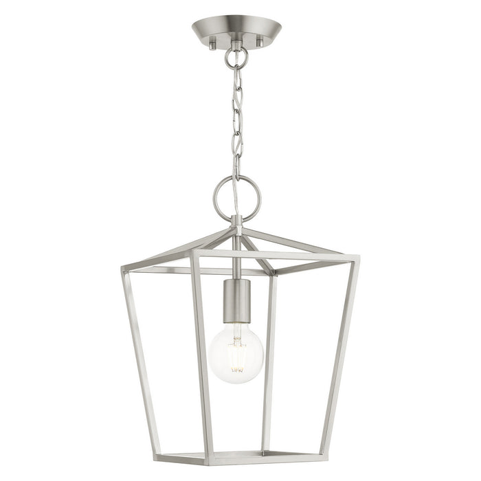 Livex Lighting - 49432-91 - One Light Convertible Semi Flush/Lantern - Devonshire - Brushed Nickel