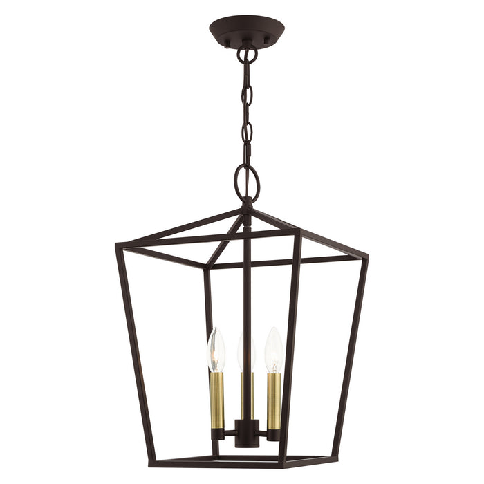 Livex Lighting - 49433-07 - Three Light Convertible Semi Flush/Lantern - Devonshire - Bronze