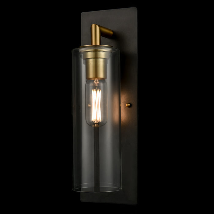 DVI Lighting - DVP24772BR+GR-CL - One Light Wall Sconce - Barker - Brass and Graphite with Clear Glass
