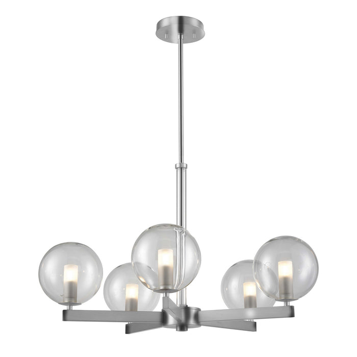 DVI Lighting - DVP27025CH-CL - Five Light Chandelier - Courcelette - Chrome with Clear Glass