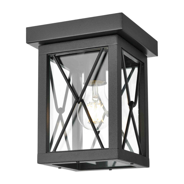 DVI Lighting - DVP43374BK-CL - One Light Outdoor Flush Mount - County Fair Outdoor - Black with Clear Glass