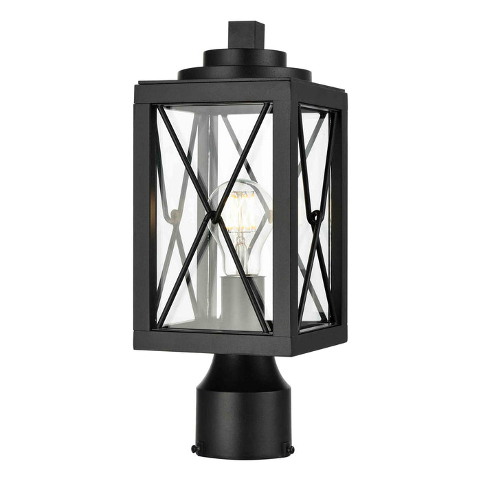 DVI Lighting - DVP43377BK-CL - One Light Outdoor Post Lamp - County Fair Outdoor - Black with Clear Glass