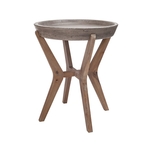 Elk Home - 157-034 - Side Table - Tonga - Silver Brushed Wood Tone, Waxed Concrete, Waxed Concrete