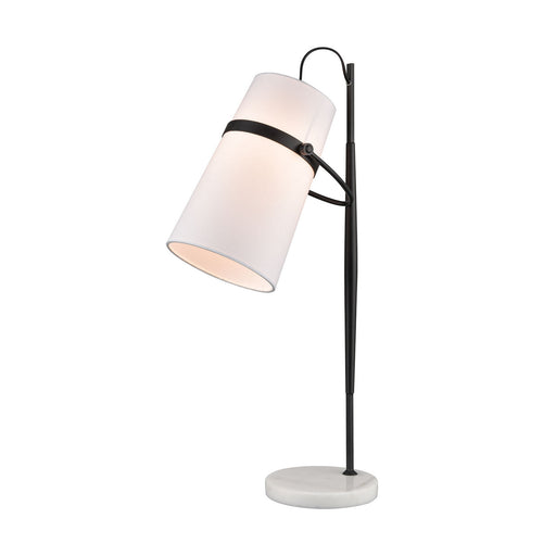 Elk Home - D4191 - One Light Table Lamp - Banded Shade - Matte Black, White Marble