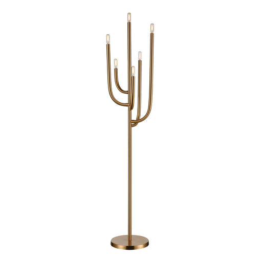 Elk Home - D4265 - Six Light Floor Lamp - Aged Brass