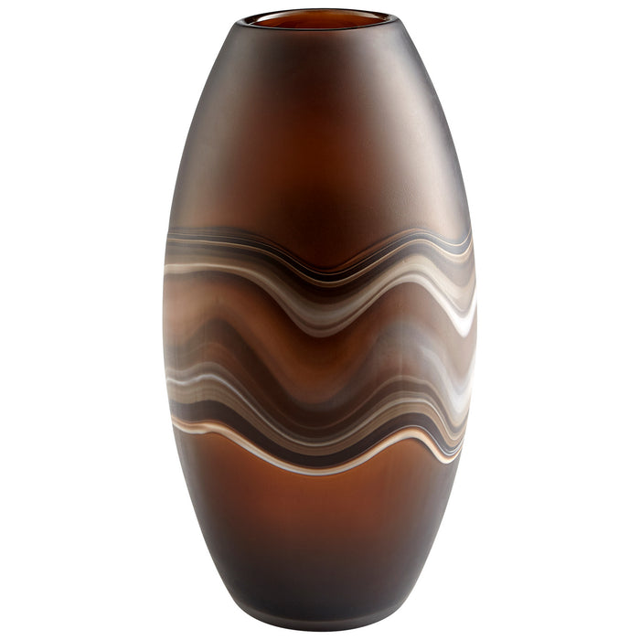 Cyan - 10481 - Vase - Amber Swirl