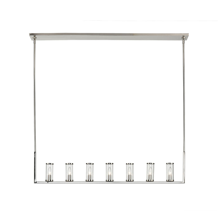 Alora - LP309007PNCG - Seven Light Pendant - Revolve - Polished Nickel/Clear Glass