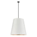 Alora - PD311030UBWG - Three Light Pendant - Calor - Urban Bronze With White Linen And Gold Parchment Shade