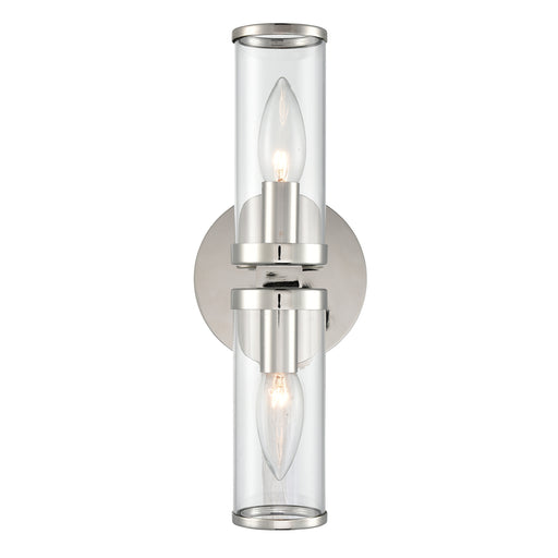 Alora - WV309002PNCG - Two Light Vanity - Revolve - Polished Nickel/Clear Glass