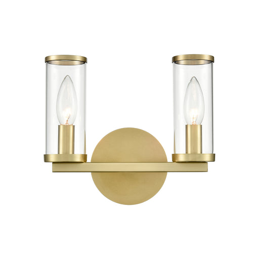 Alora - WV309022NBCG - Two Light Vanity - Revolve - Natural Brass/Clear Glass