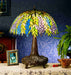 Meyda Tiffany - 26575 - Three Light Table Lamp - Tiffany Honey Locust - Lt Blue Pr