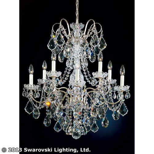 Schonbek - 3657-48S - Ten Light Chandelier - New Orleans - Antique Silver