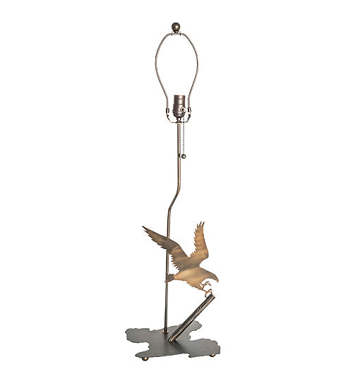 Meyda Tiffany - 36437 - One Light Table Base - Strike Of The Eagle - Antique Copper