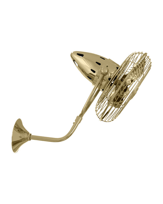 Matthews Fan Company - BP-PB-MTL - 19``Wall Fan - Bruna Parede - Polished Brass