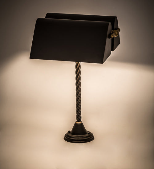 Two Light Banker`s Lamp-Lamps-Meyda Tiffany-Lighting Design Store