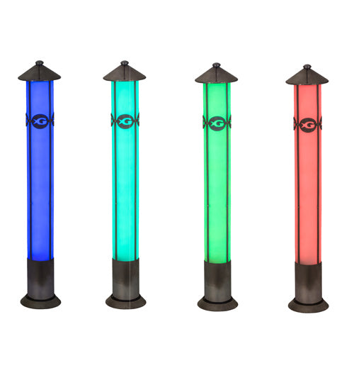 LED Bollard Pillar Landscape Fixture-Exterior-Meyda Tiffany-Lighting Design Store