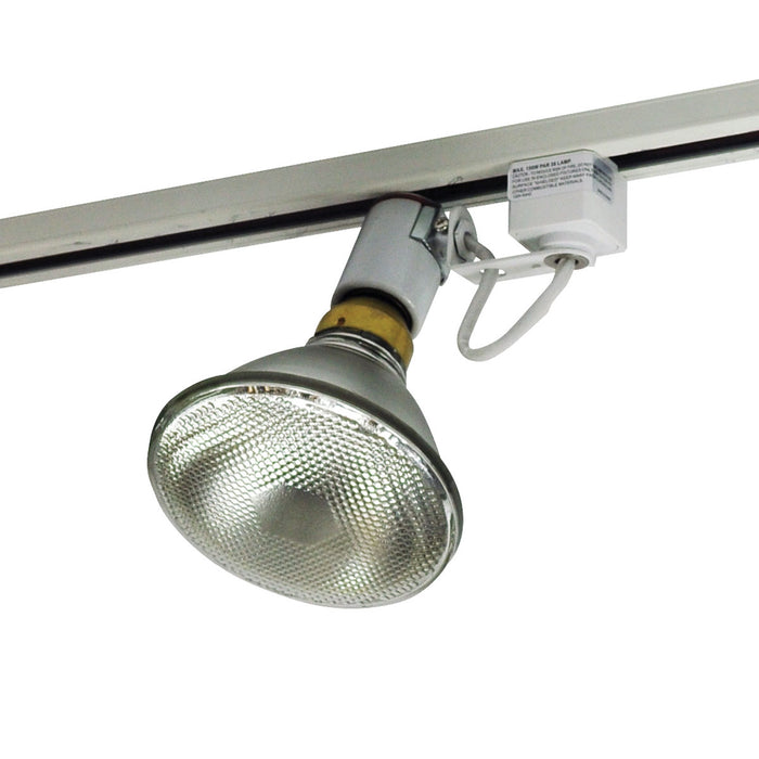 Nora Lighting - NTH-115W/L - Lamp Holder Par38/Br40 Wh "L" - Line Voltage Track - White