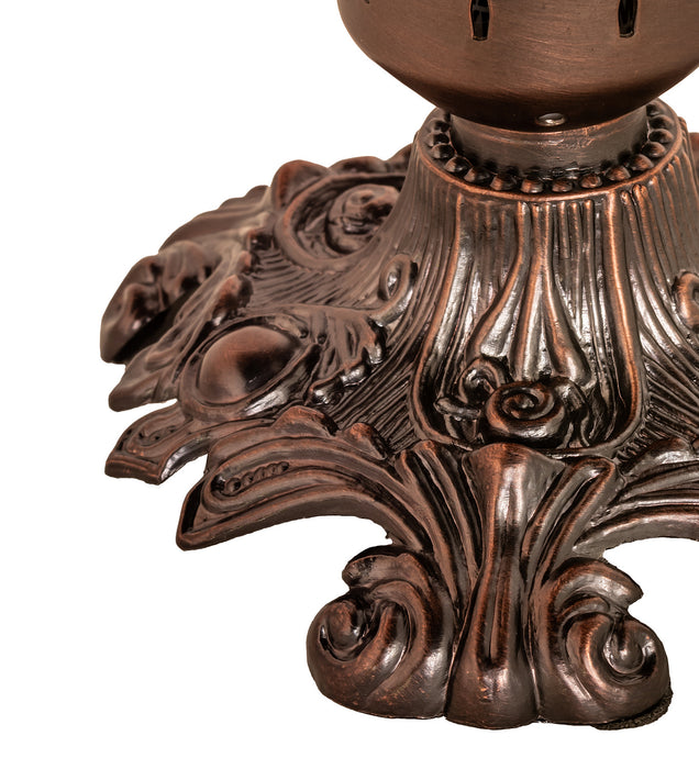 Meyda Tiffany - 185087 - One Light Accent Lamp - Seafoam/Cranberry Pond Lily - Mahogany Bronze