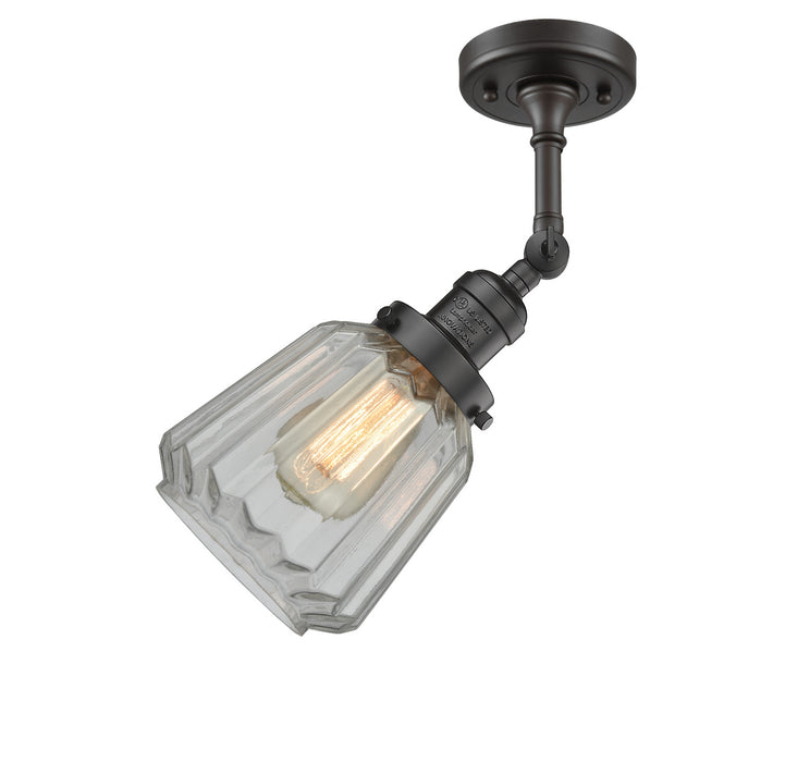 Innovations - 201F-OB-G142 - One Light Semi-Flush Mount - Franklin Restoration - Oil Rubbed Bronze