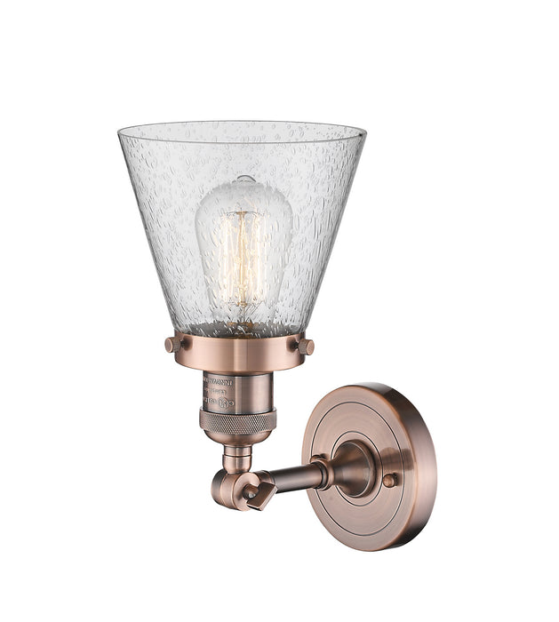 Innovations - 203-AC-G64 - One Light Wall Sconce - Franklin Restoration - Antique Copper