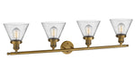 Innovations - 215-BB-G44 - Four Light Bath Vanity - Franklin Restoration - Brushed Brass