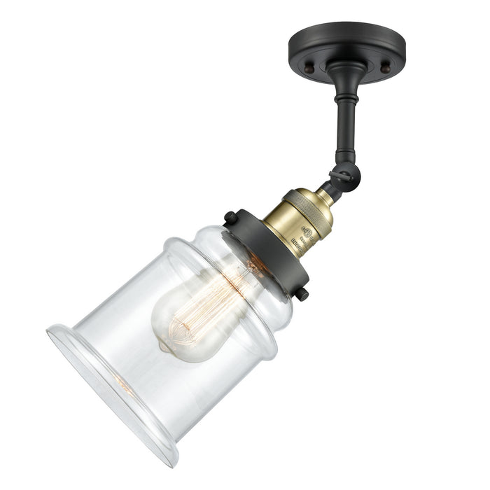 Innovations - 201F-BAB-G182 - One Light Semi-Flush Mount - Franklin Restoration - Black Antique Brass