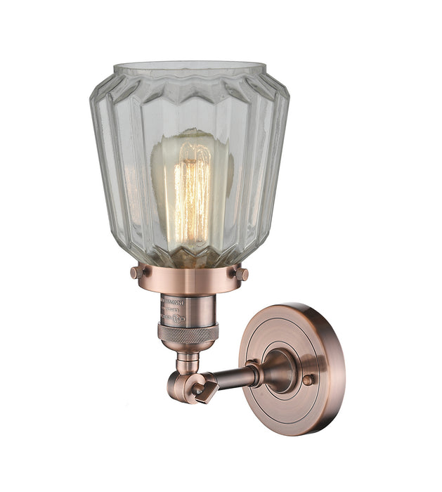 Innovations - 203-AC-G142-LED - LED Wall Sconce - Franklin Restoration - Antique Copper