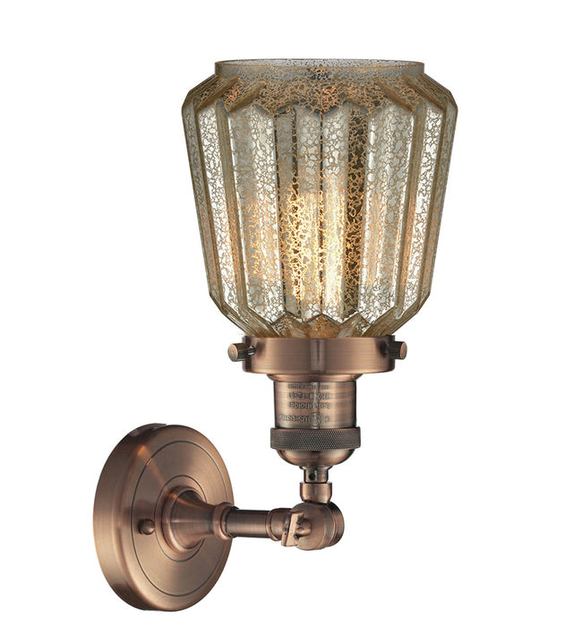 Innovations - 203-AC-G146-LED - LED Wall Sconce - Franklin Restoration - Antique Copper