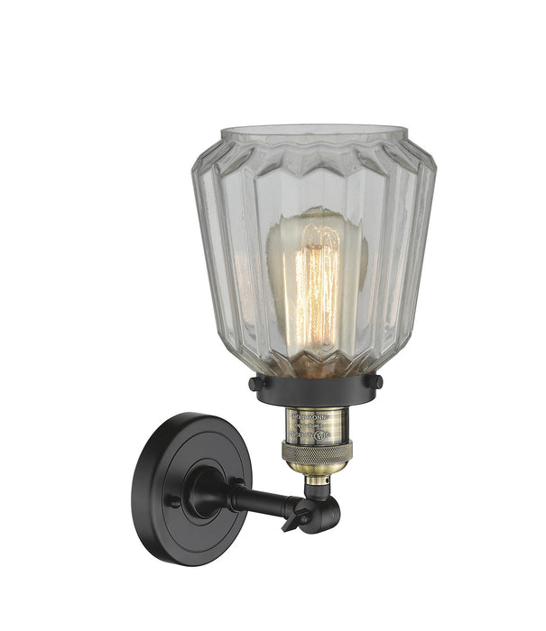 Innovations - 203-BAB-G142 - One Light Wall Sconce - Franklin Restoration - Black Antique Brass