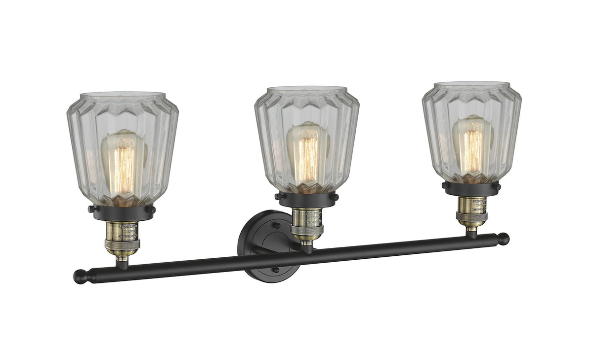 Innovations - 205-BAB-G142 - Three Light Bath Vanity - Franklin Restoration - Black Antique Brass